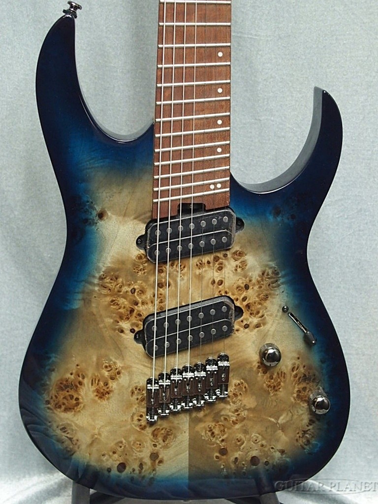 Ibanez RGMS7PB Cosmic Blue Starburst 7-String Multi-Scale Fan Fret Used