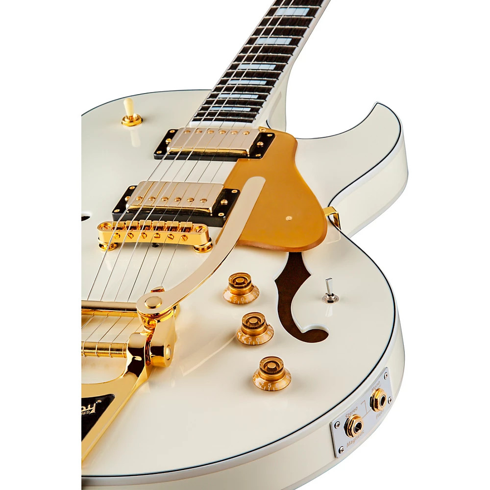 Dean Colt with Bigsby & Piezo Semi-Hollowbody Guitar Vintage White