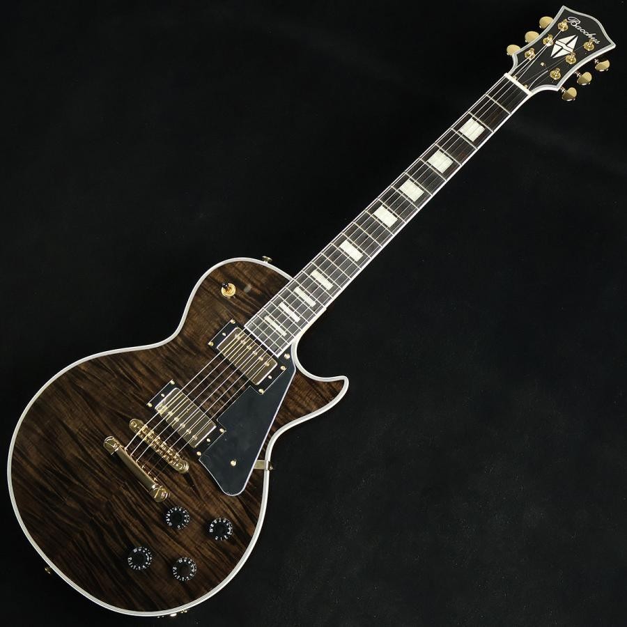 Bacchus DUKE-CTM-FM ST-BLK Black Les Paul type with gig bag electric guitar