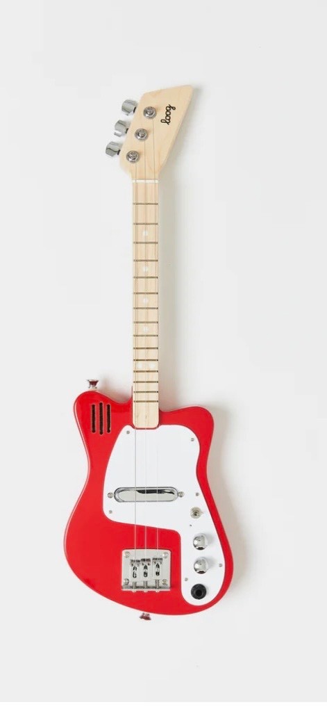 ❗️SEALED❗️LOOG Mini Electric Guitar Red 3-String Kids Built-in Amp & Speaker