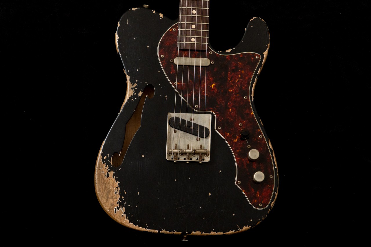 Xotic XTC-1 Thinline Black Heavy Aged Master Grade Neck 2.805kg #4158 TONIQ Yoko