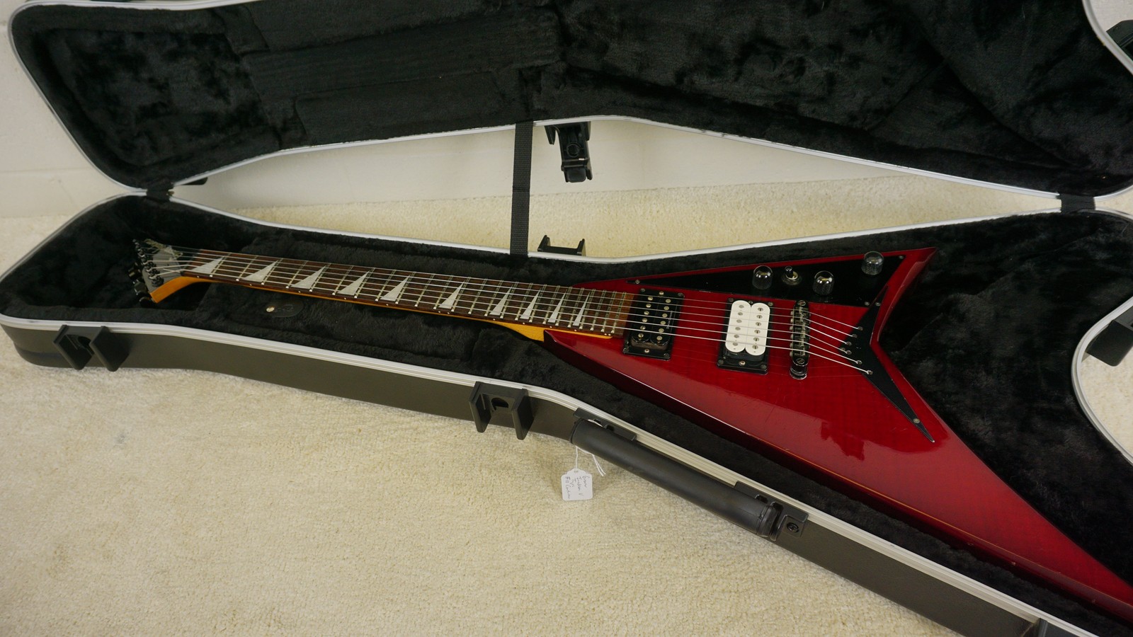 1998 Grover Jackson RR-CU50Q Rhoads Transparent Red Quilt MIJ w/ Jackson Case