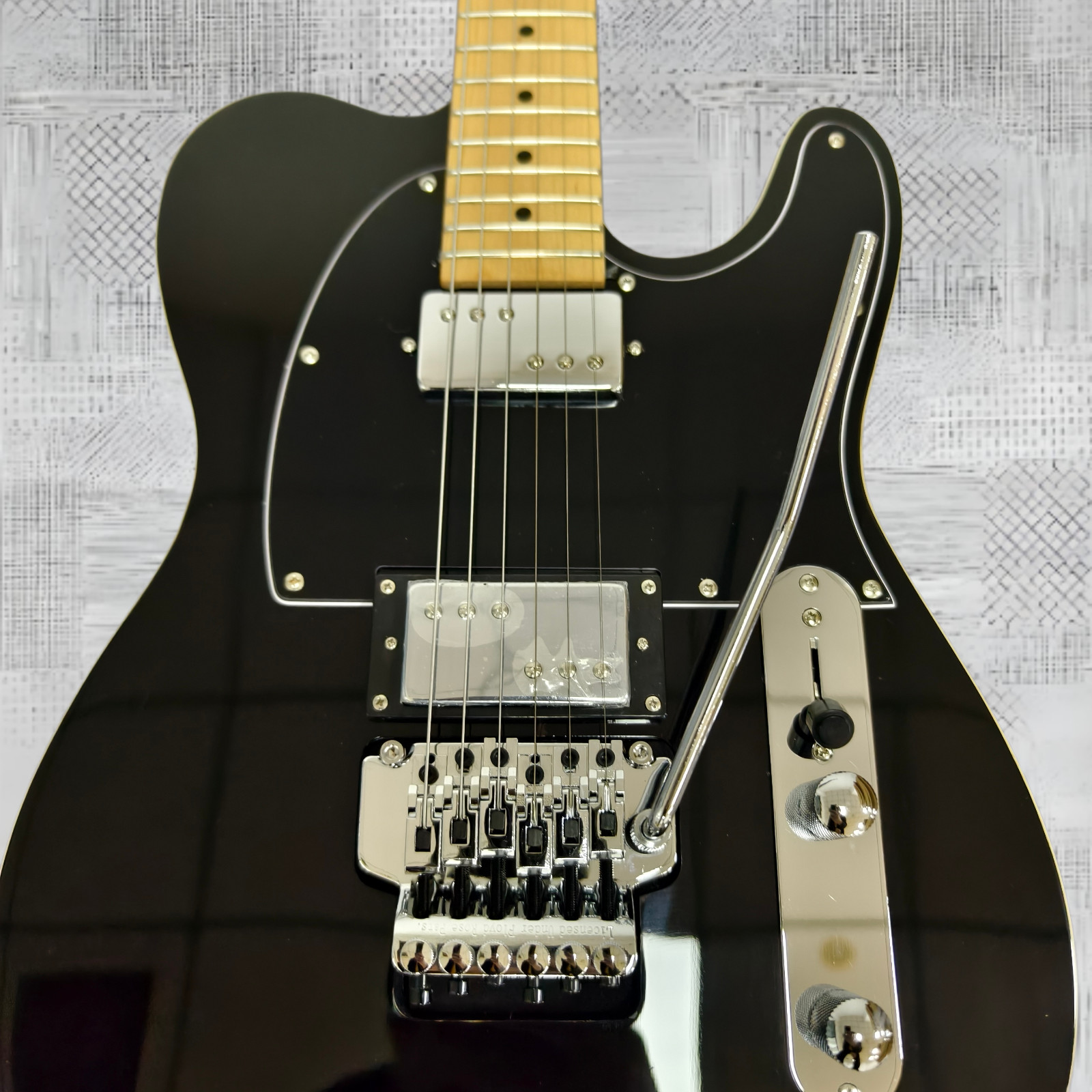 Ship US TL Electric Guitar – Black Finish Maple Fingerboard Alder body