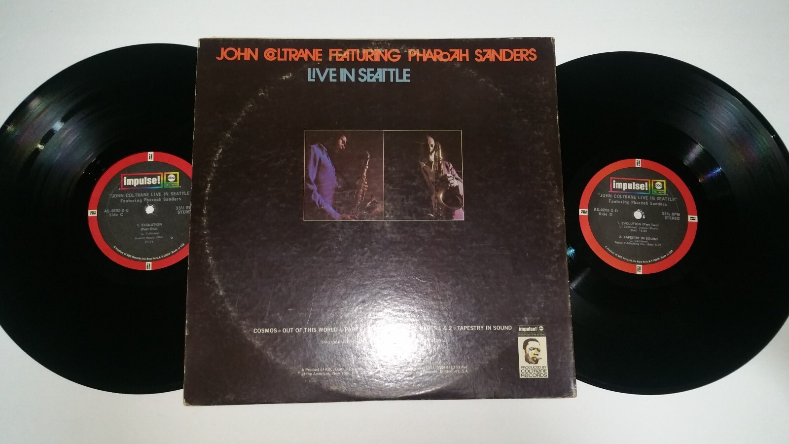 JOHN COLTRANE PHAROAH SANDERS Live In Seattle 2x LP 1971 IMPULSE! AS-9202-2 Jazz