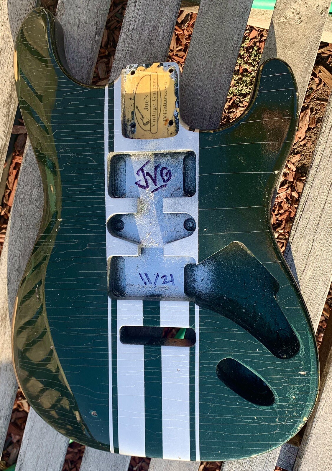 ST BODY RELIC 60s CANDY EM GREEN Customized Order RearRoute HH JVGuitars