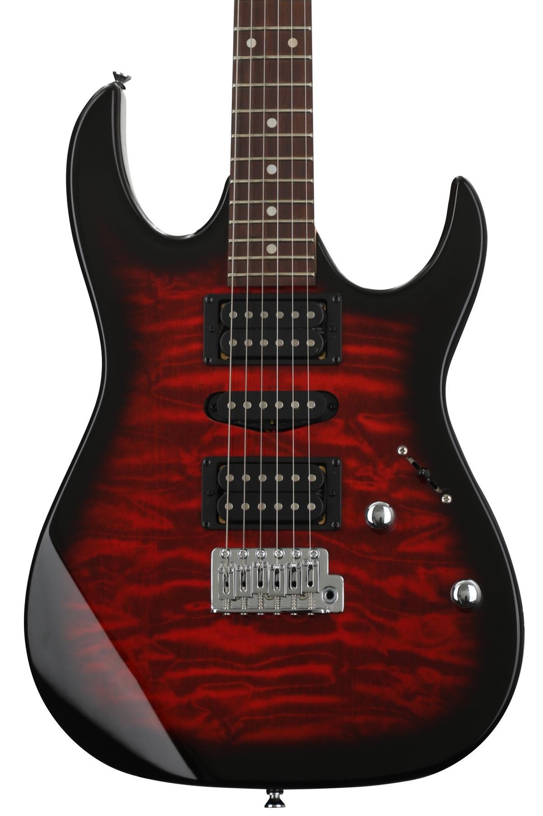 Ibanez Gio GRX70QA – Transparent Red Burst