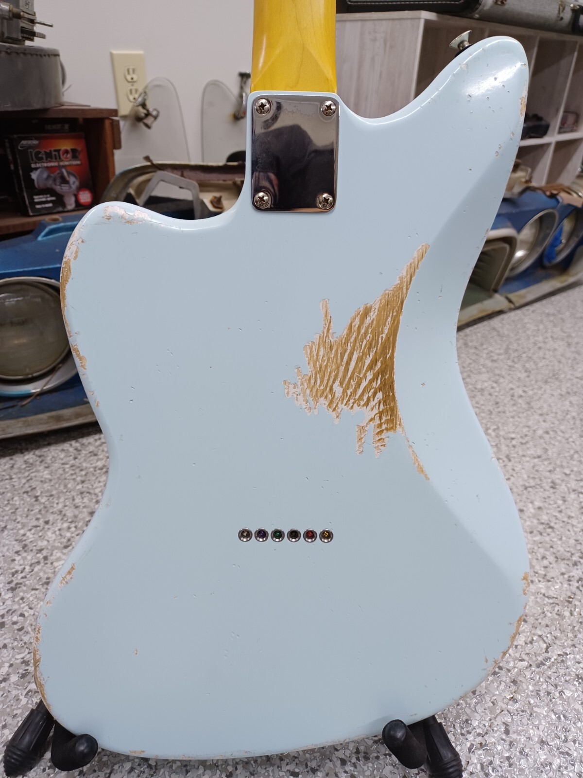 D’Light Custom “Bunny” Pine Jazzcaster Offset 2023 Sonic Blue