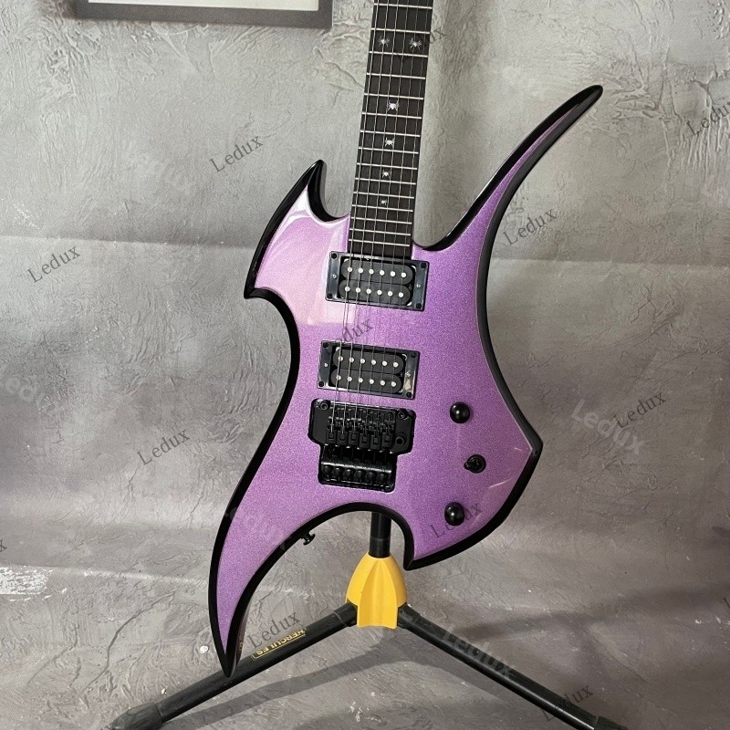 Rockingbird Solid Body Electric Guitar Stainless Rounded Fret Edge C Shape Neck