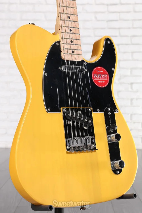 Squier Affinity Series Telecaster Electric Guitar – Butterscotch Blonde with