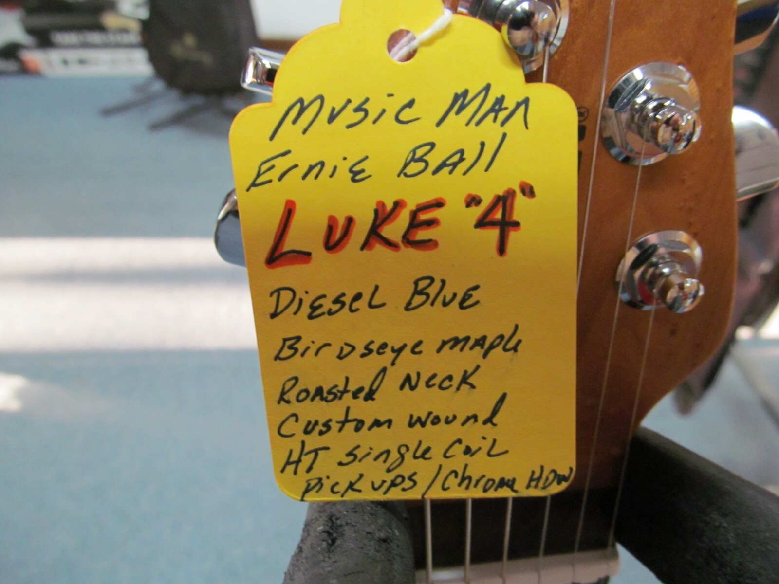 Ernie Ball Music Man Luke 4 Electric Guitar Diesel Blue w/ Case *FREE SHIPPING!!