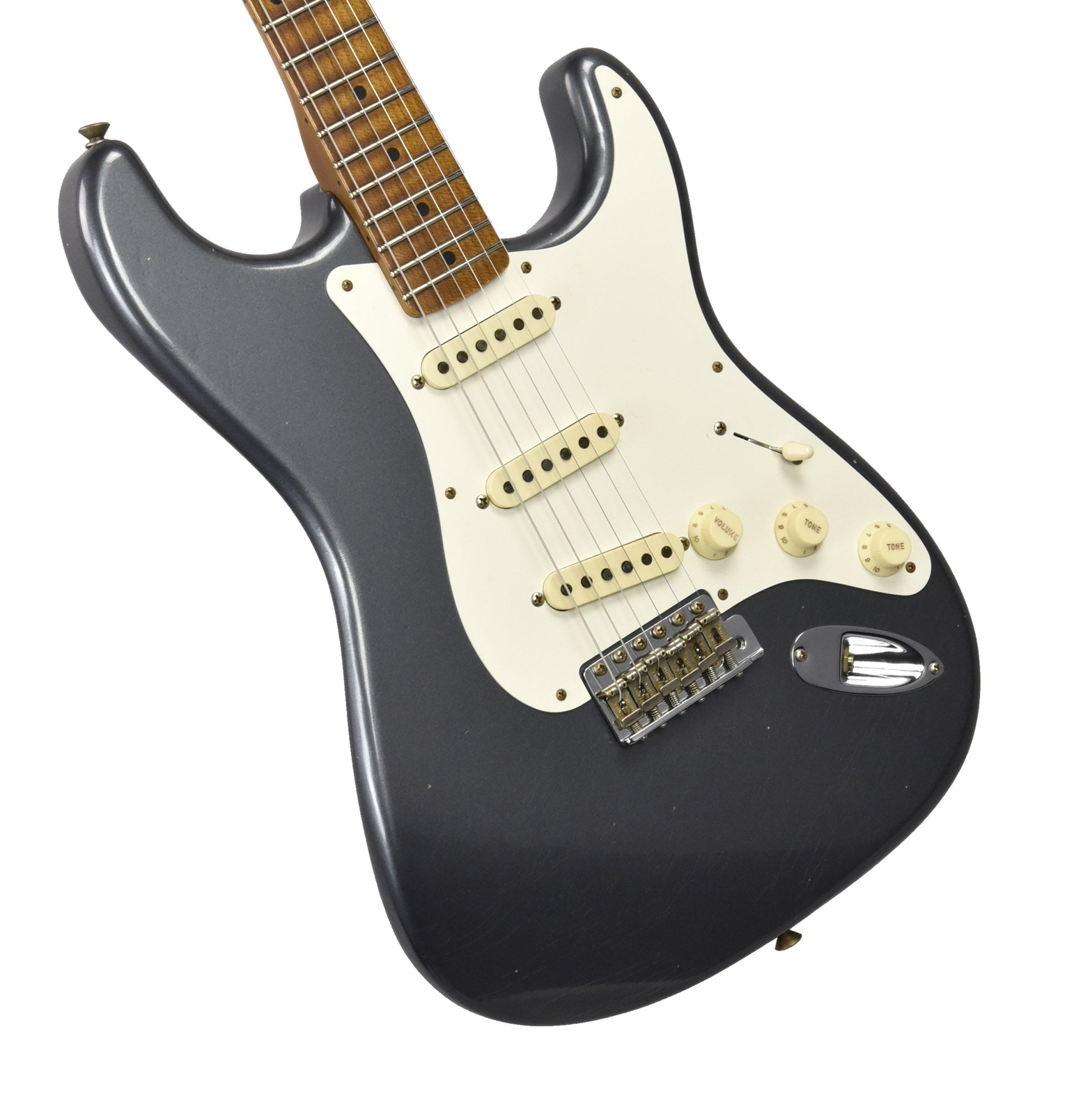 Fender Custom Shop 55 Stratocaster Journeyman Relic in Charcoal Frost Metallic