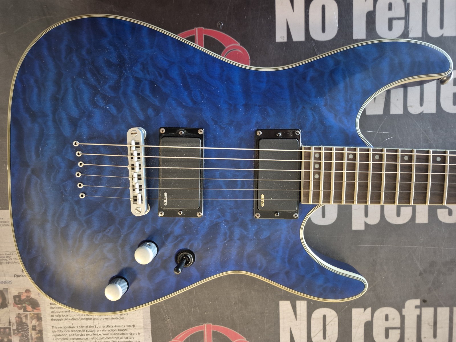 Schecter Diamond Series C-1platinum Satin Transparent Midnight Blue
