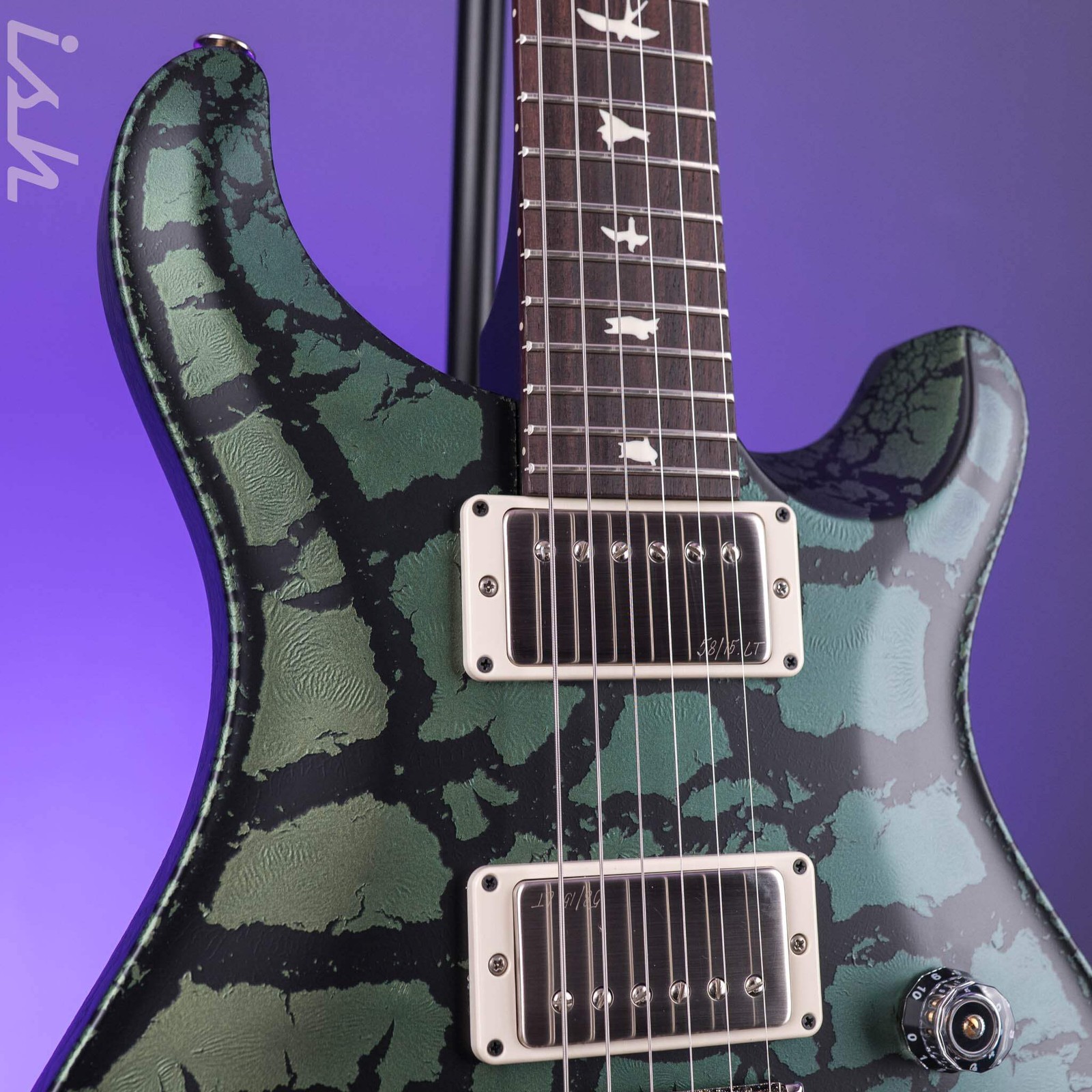 PRS CE 24 Black Macha Green Crackle