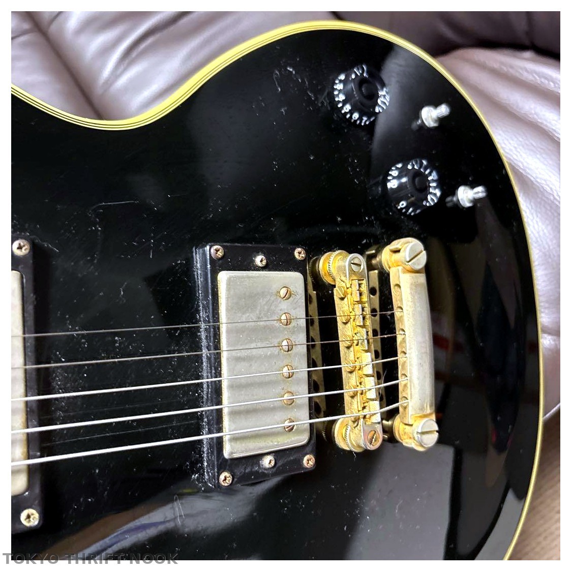 [Good] Epiphone Les Paul Custom Electric Guitar Black Humbucker Tested Working