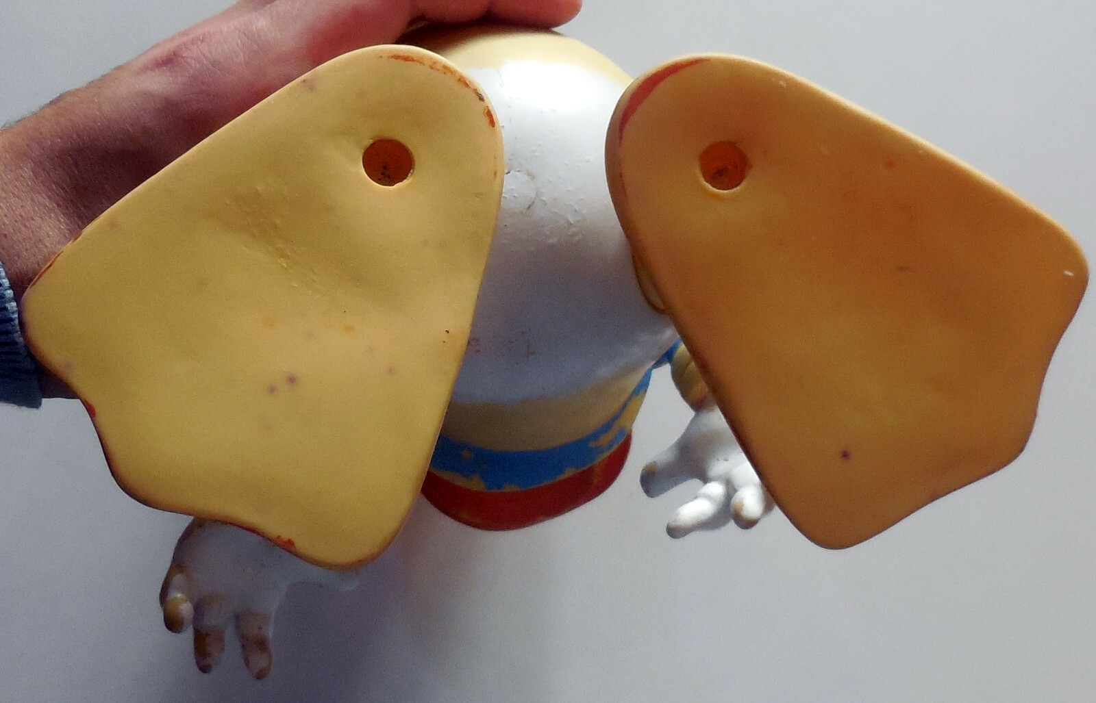 VINTAGE LARGE TOY SQUEAK RUBBER DONALD DUCK LEDRAPLASTIC LEDRA DISNEY 1962
