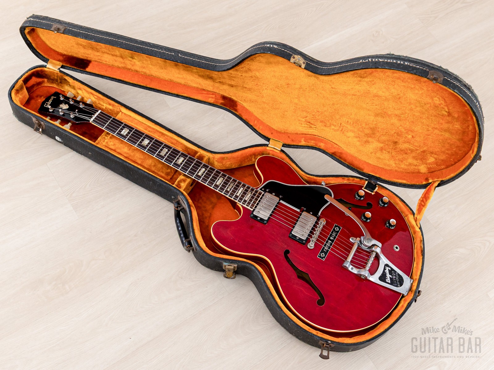 1962 Gibson ES-335 TDC Vintage Semi-Hollow Guitar w/ Bigsby, Pat # Pickups, Case