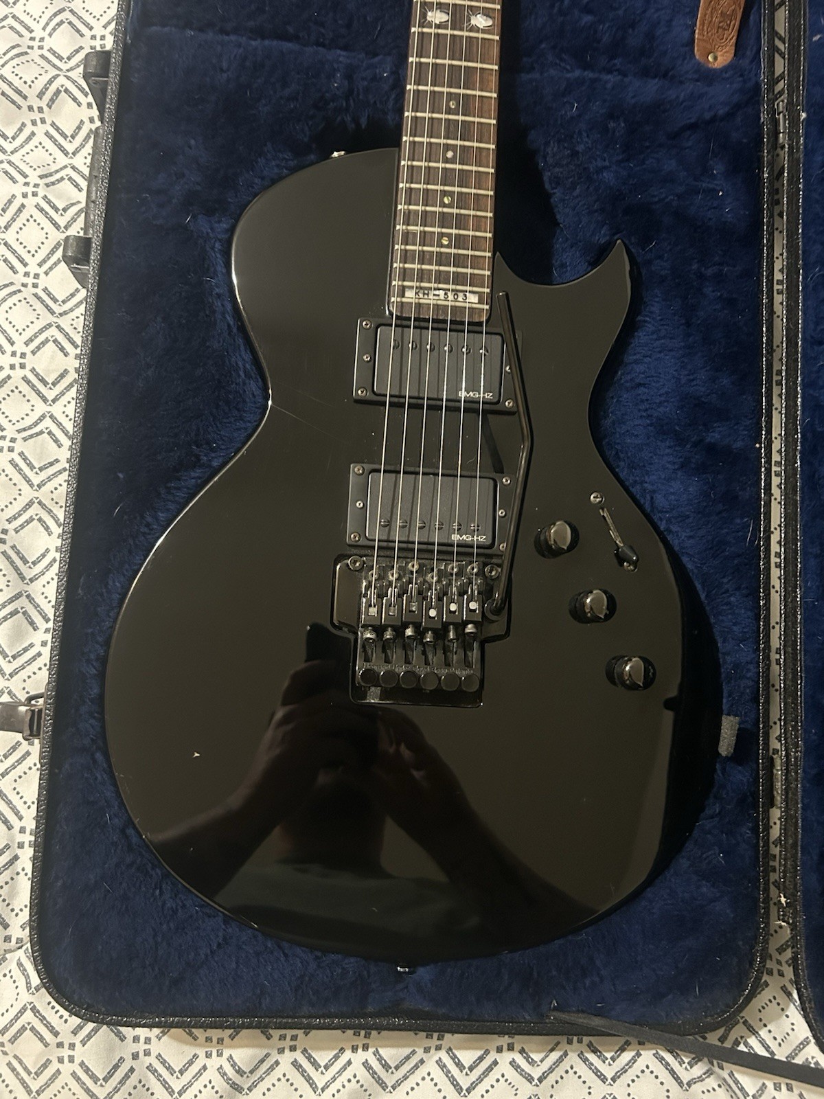 Esp LTD Kirk Hammett Signature KH-503 Electric Guitar EMG-HZ Floyd Rose W/ Case