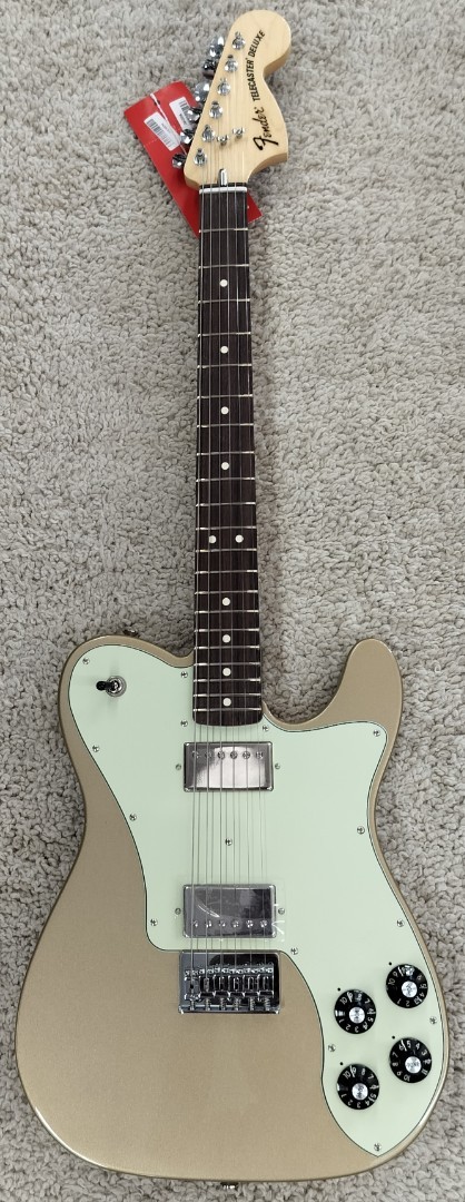 Fender Chris Shiflett Telecaster Deluxe Rosewood Fretboard Shoreline Gold w/Case