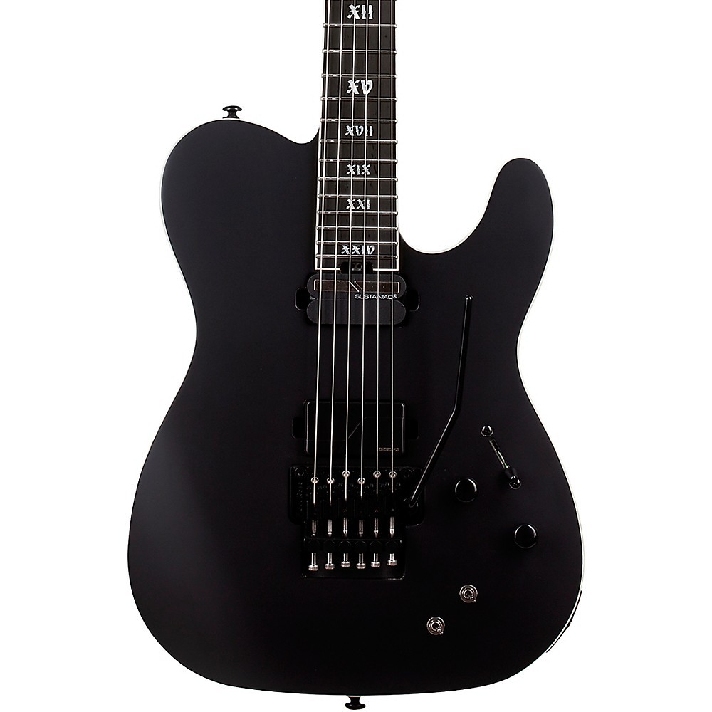 Schecter Guitar Research PT FRS SLS Elite Evil Twin Electric Guitar Satin Black