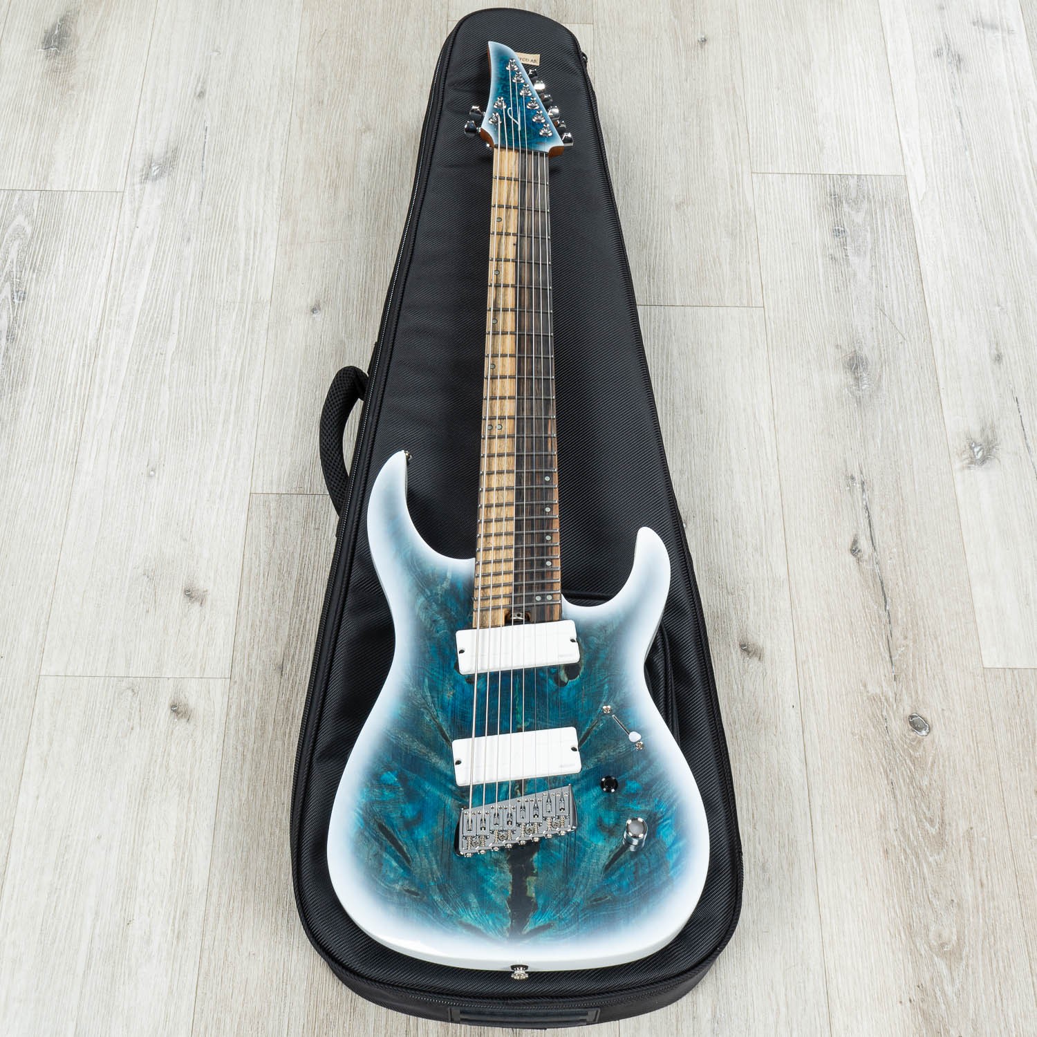 Legator N8FOD Ninja Overdrive Multi-Scale 8-String Guitar, Arctic Blue