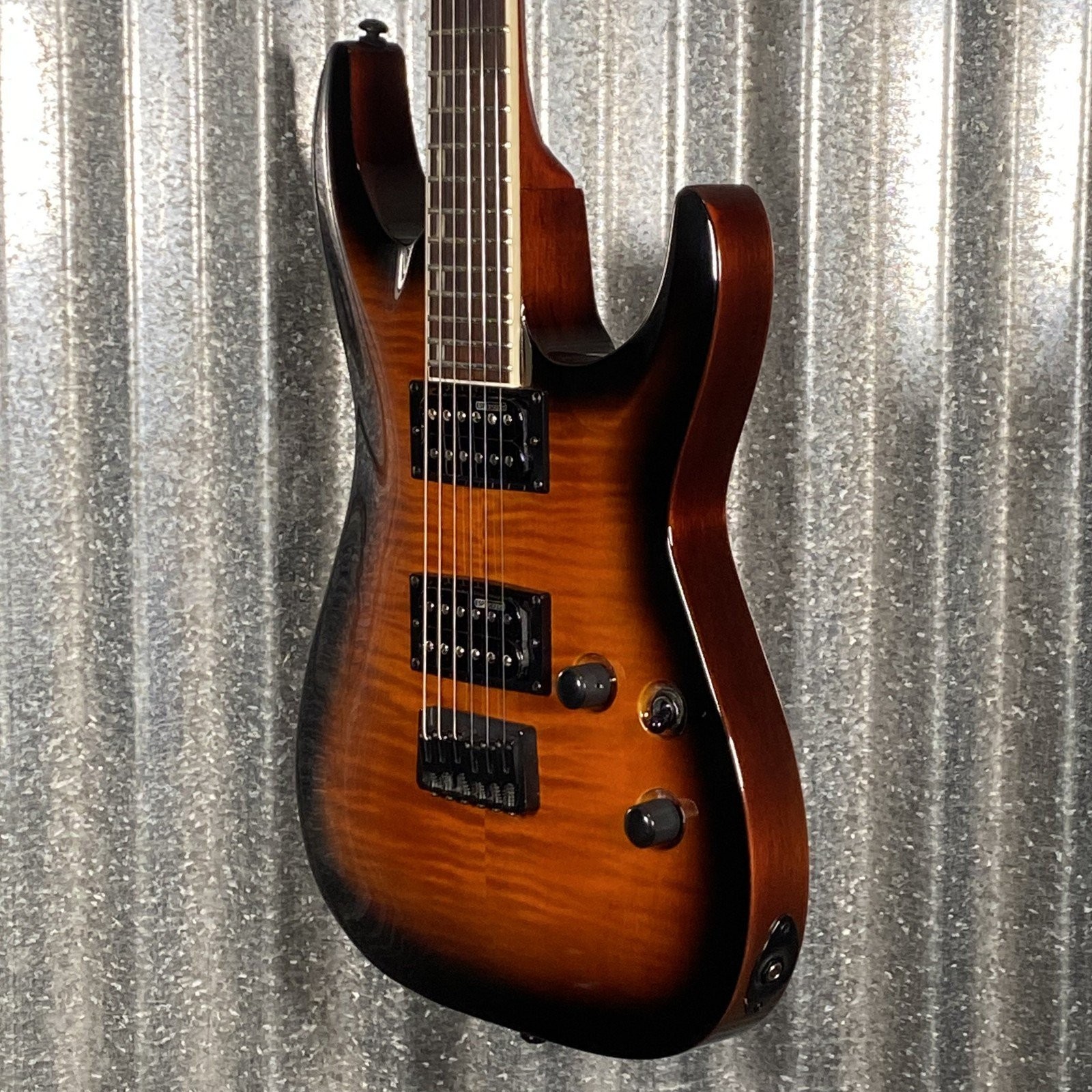 ESP LTD H-200 Flame Top Dark Brown Sunburst Guitar H200FMDBSB #2092 Used