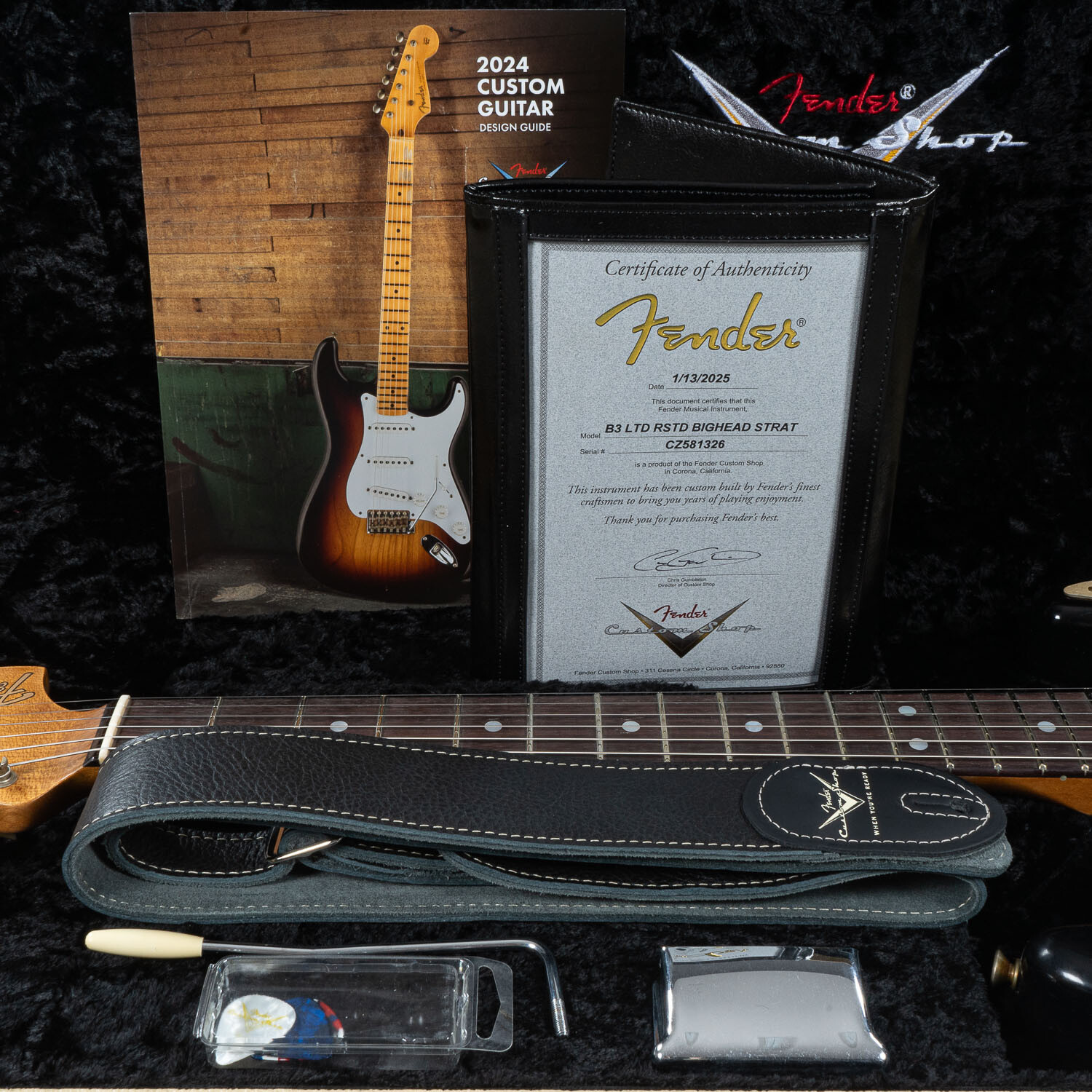 Fender Custom Shop LTD Roasted “Big Head” Stratocaster Relic Guitar, Aged Black