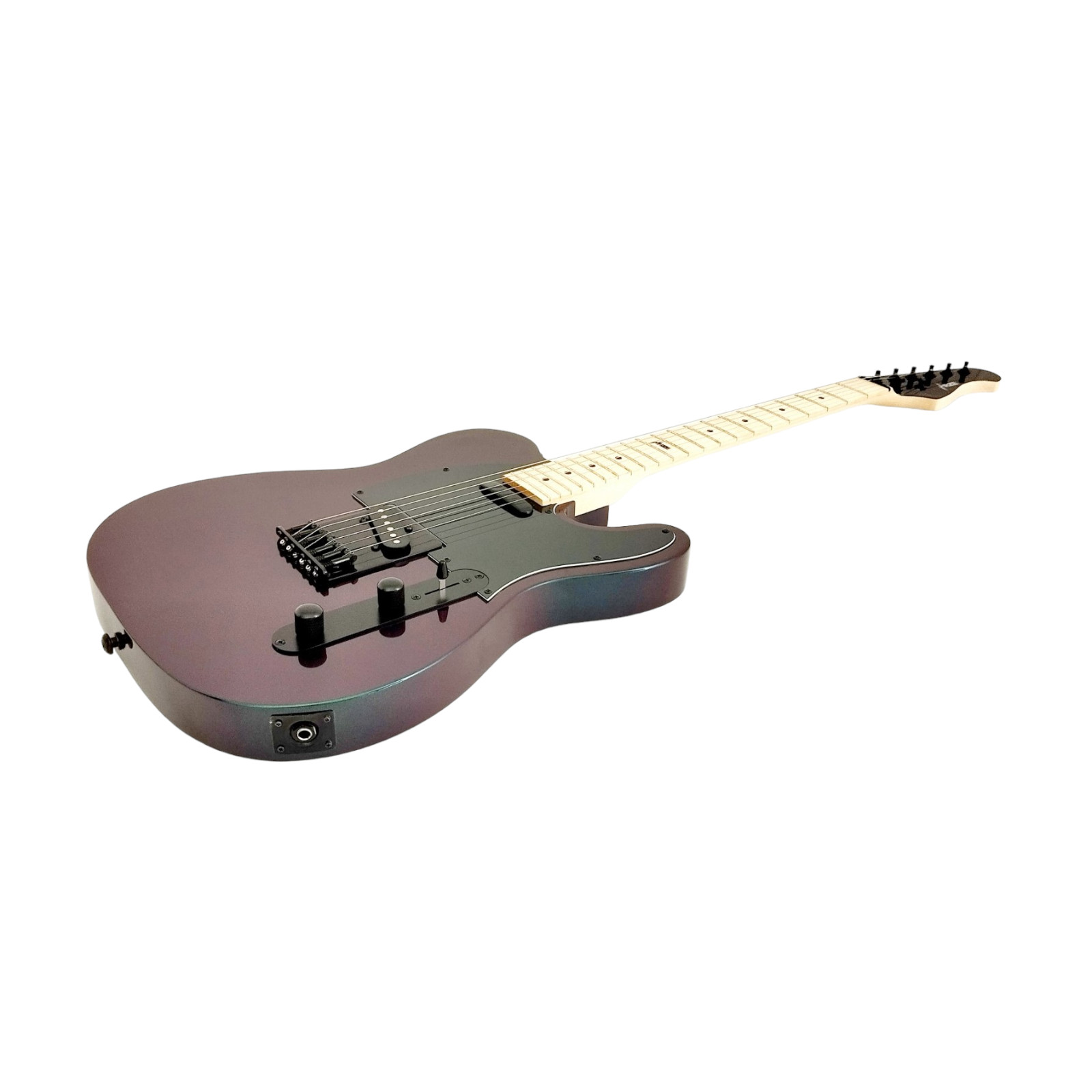 Haze SEG287V Electric Guitar: chameleon green to purple with Free Bag and more