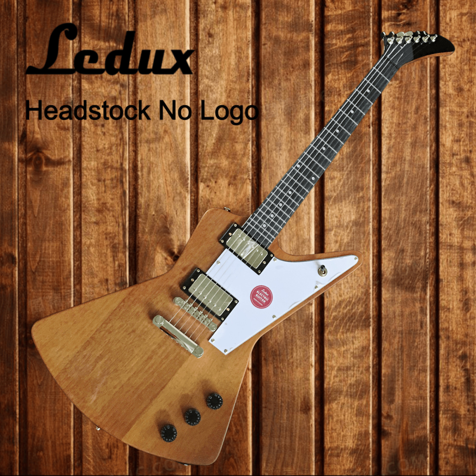 Ledux Fan-shaped Solid Electric Guitar, Rounded fret Edge, Stainless Fret