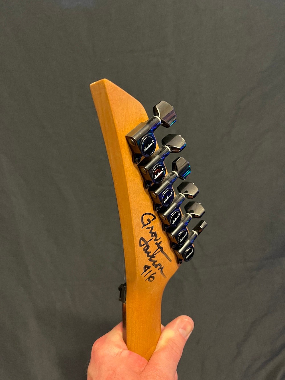 1988 Jackson USA Lava Fire Crackle Limited Edition Guitar Signed-Grover Jackson