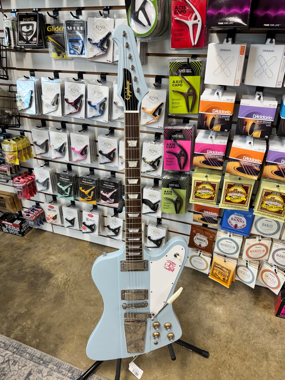 Epiphone “Inspired by Gibson” 1963 Firebird V Reissue – Frost Blue
