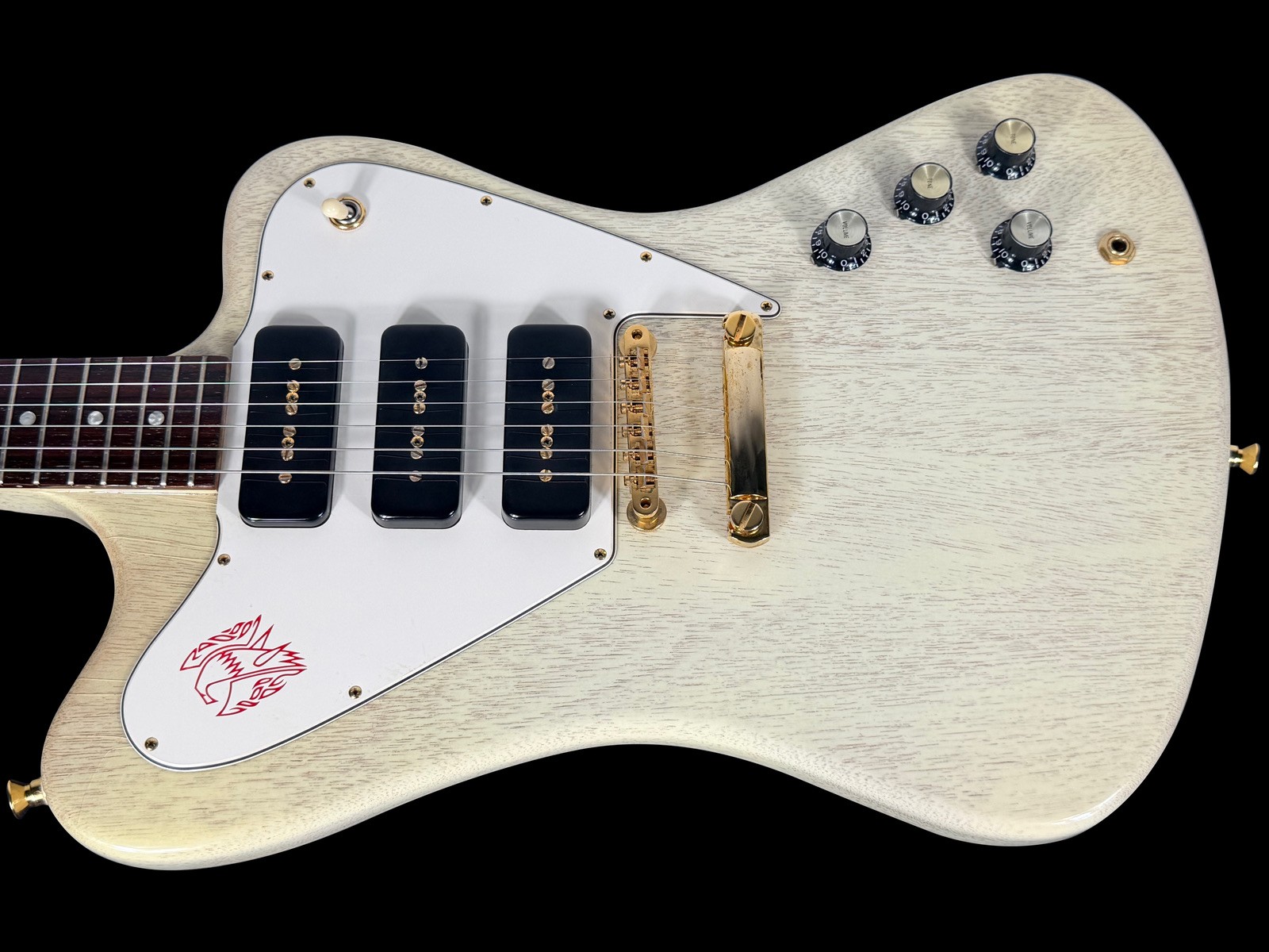 2003 GIBSON NON-REVERSE FIREBIRD CUSTOM SHOP TRIPLE SOAPBAR ~ TV WHITE