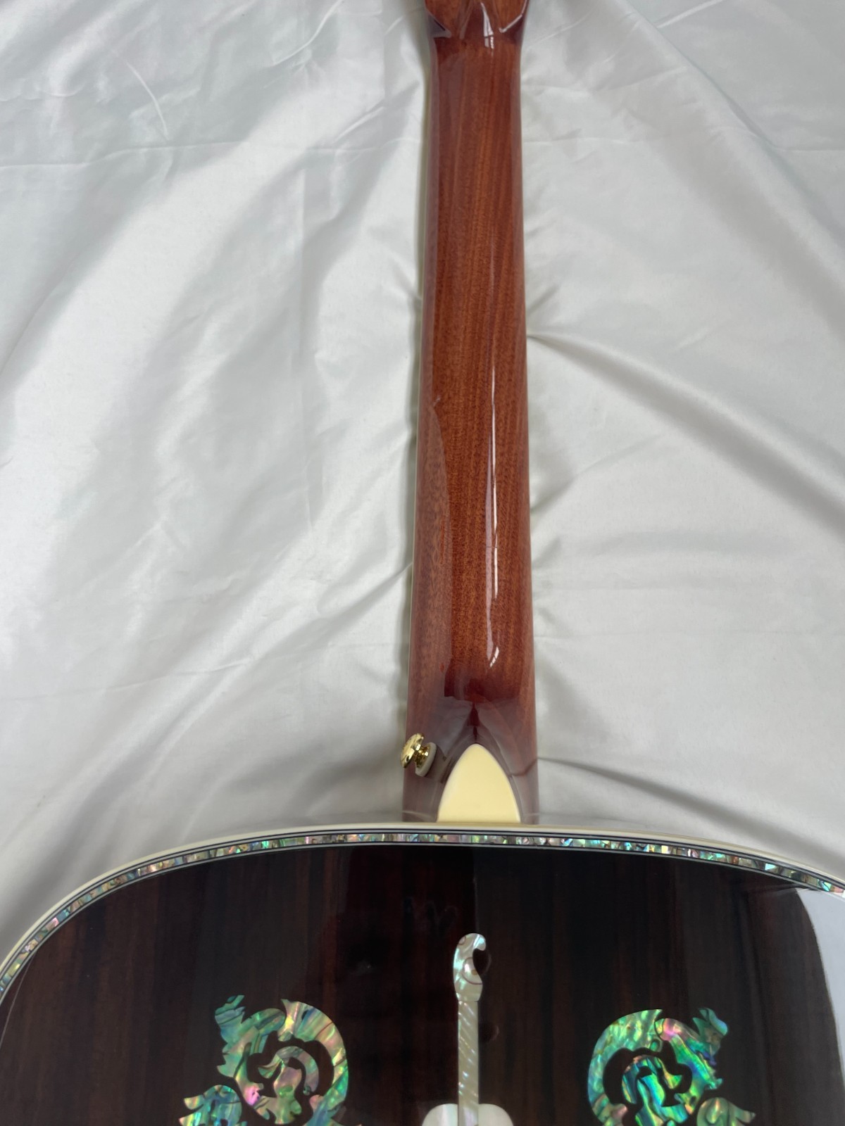 Deluxe Edition D-type Acoustic Guitar Abalone Inlay Solid Spruce Ebony Fretboard