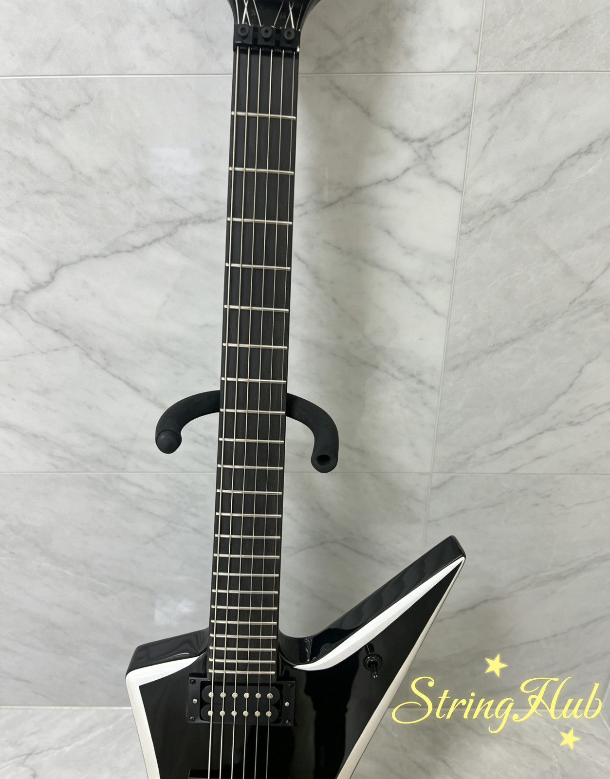 US Washburn Dimebag Darrell Signature Model Electric Guitar Black Silver Bevel