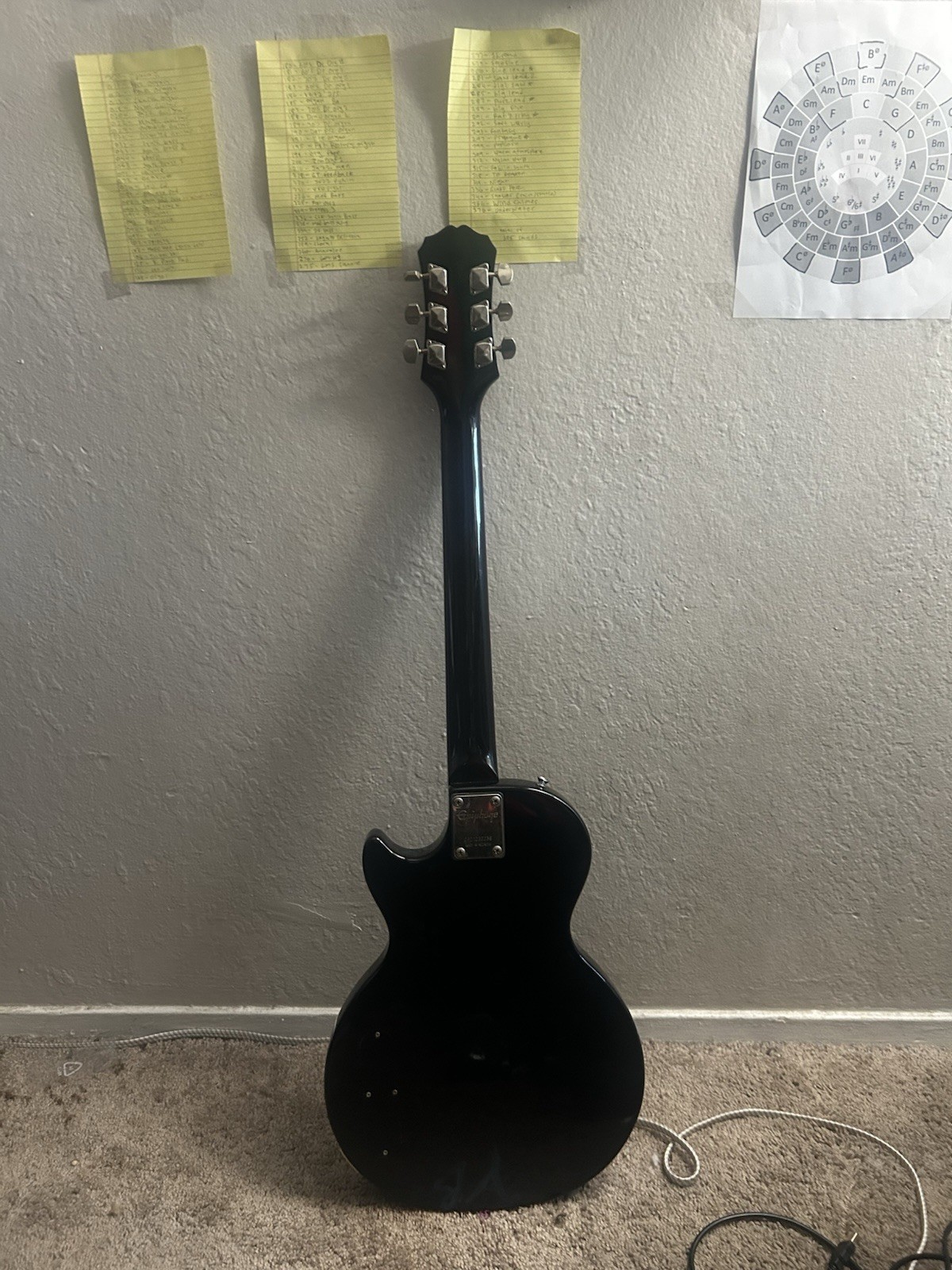 Epiphone Junior Solid Body Electric Guitar Black 6-String Right-Handed