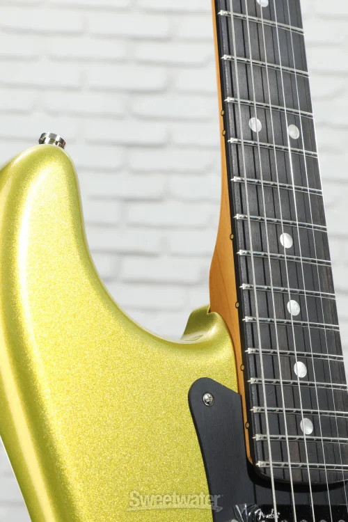 Fender American Ultra II Stratocaster HSS Electric Guitar – Solar Flare, Ebony