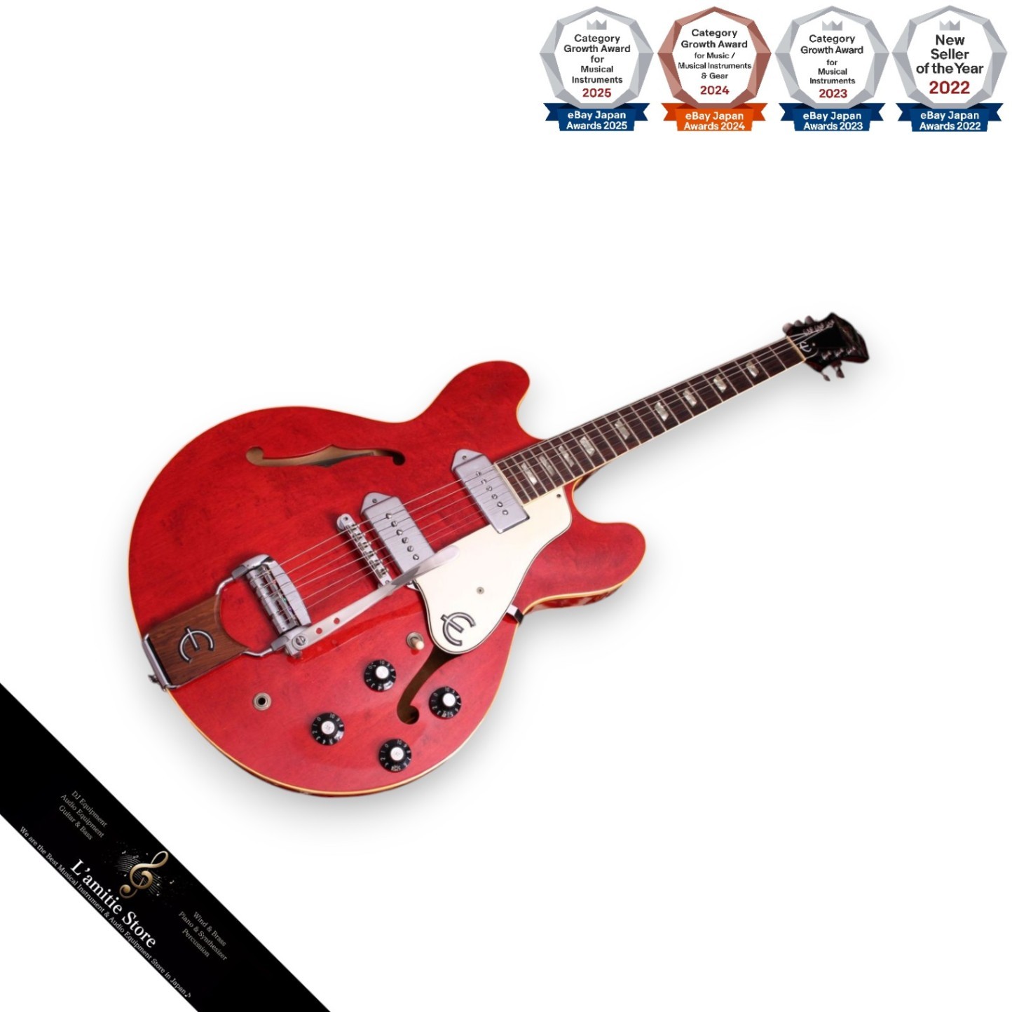 Epiphone E230TD Casino Cherry SemiHollow Electric Guitar 1967 Model