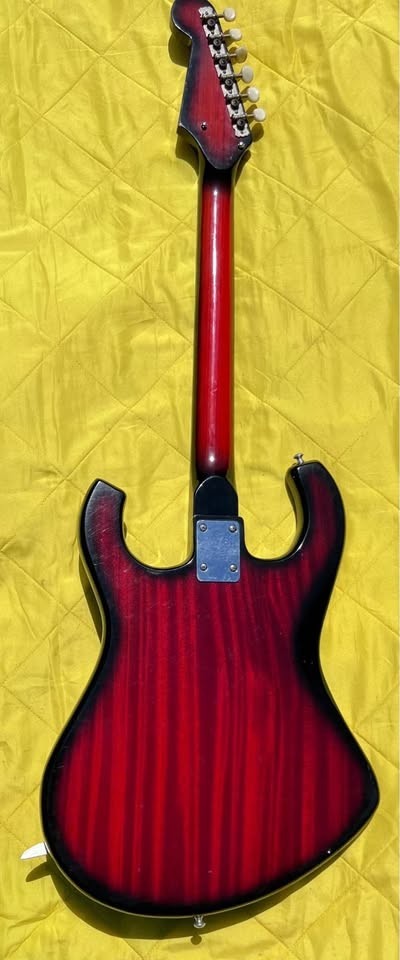 Vintage MIJ Electric Guitar – Kimberly/Teisco/Kawai Style – Red Black Milford CT