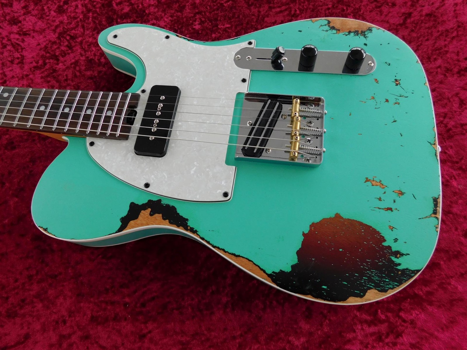 KGD Relic Tele, Rail Humbucker/Epi P90, Coil Splitting,Capacitor, Roasted Neck