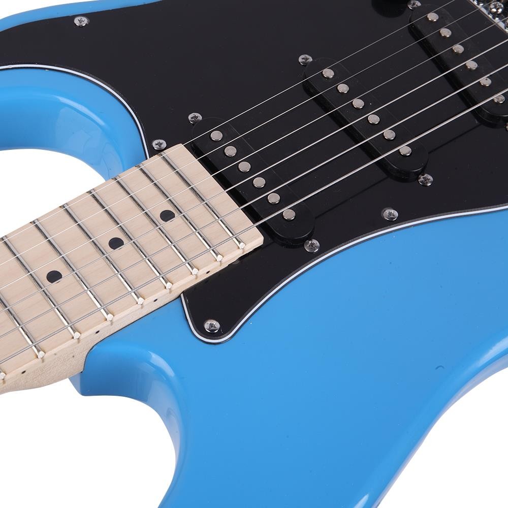 New Sky Blue Electric Guitar+Amp+ Bag/Case+ Strap+ Connecting Wire+Spanner Tool