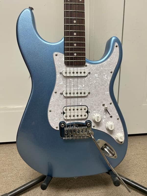 G&L Tribute Series Legacy HSS Electric Guitar – Lake Placid Blue