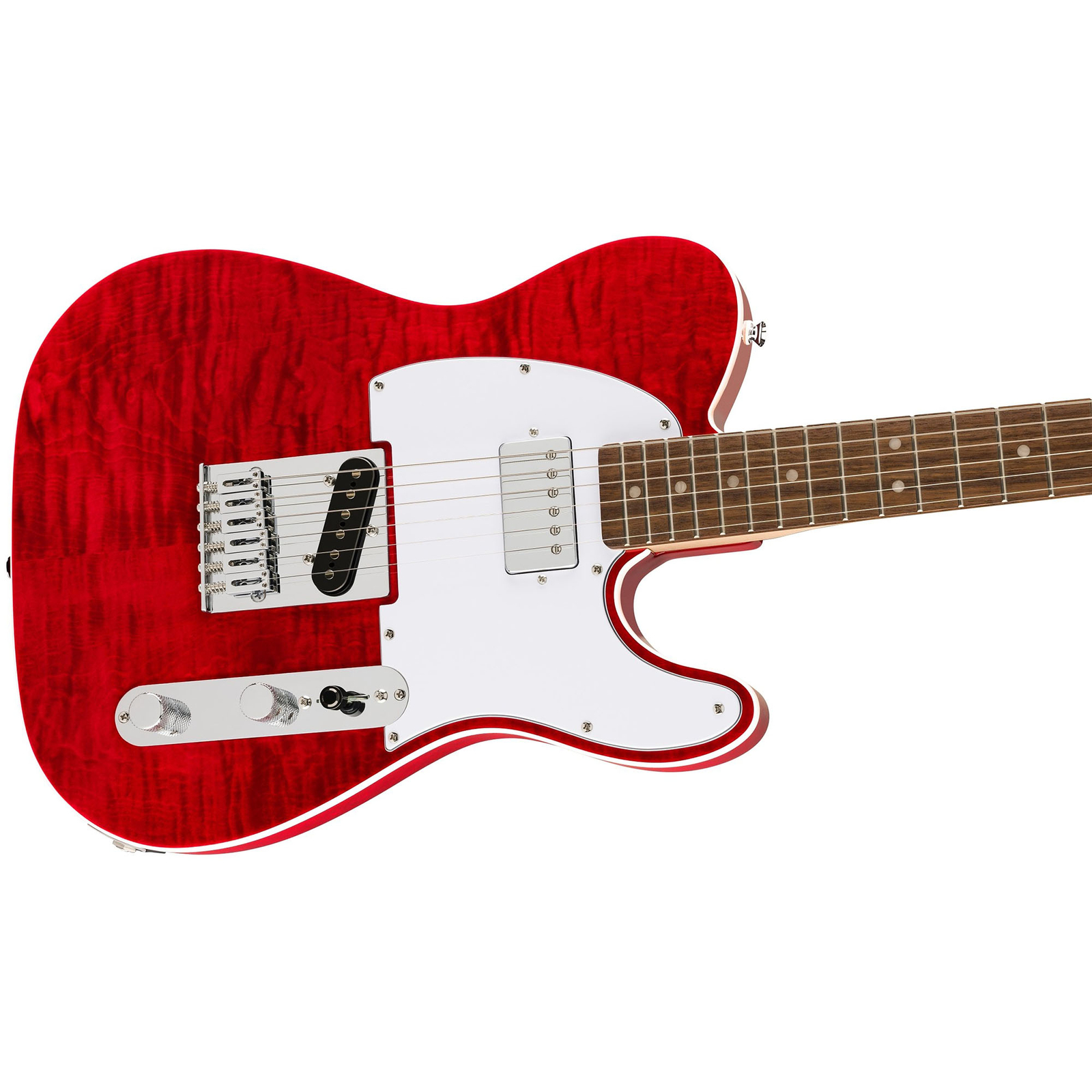 Squier Affinity Series Telecaster FMT SH Guitar, Crimson Red Transparent
