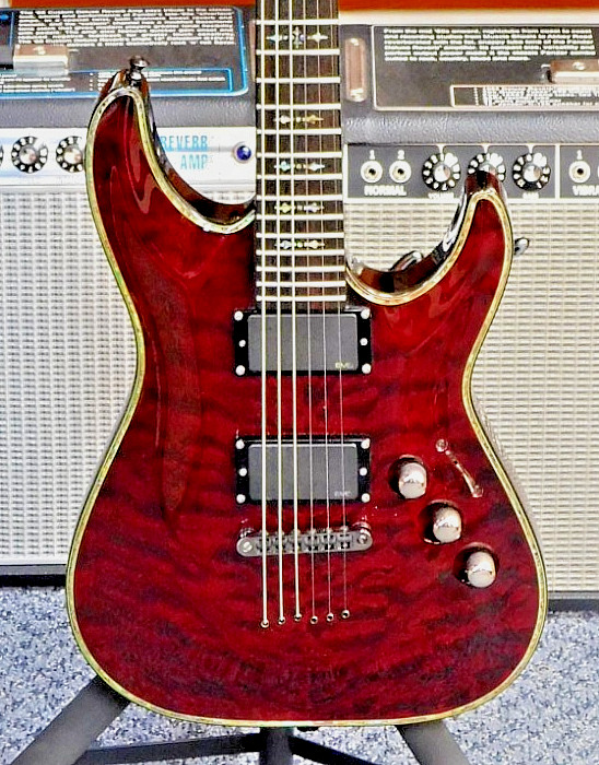 2007 Schecter Hellraiser C-1 Electric Guitar w/ Case! Black Cherry! VERY NICE!!!
