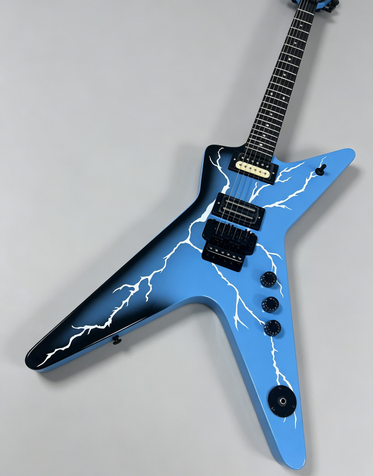 Dimebag Darrell “Dean From Hell” Blue Electric Guitar Floyd Rose Tremolo ShipUS