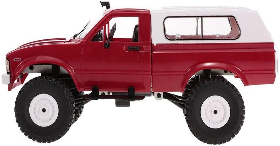 Red Wpl Rc Truck C24 4×4 4wd Scale 1:16 Crawler Pickup Off Road RTR Car GIfts