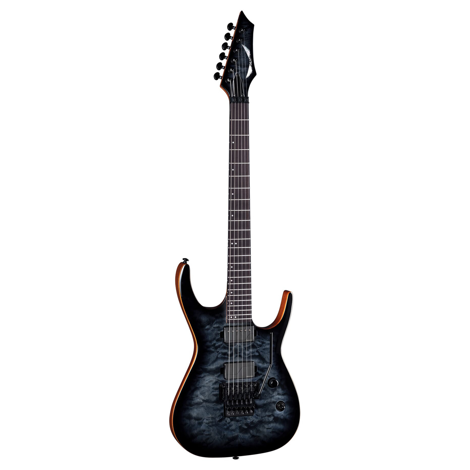 Dean Exile Select Floyd Neck Thru Archtop – Satin Black Burst – Open Box