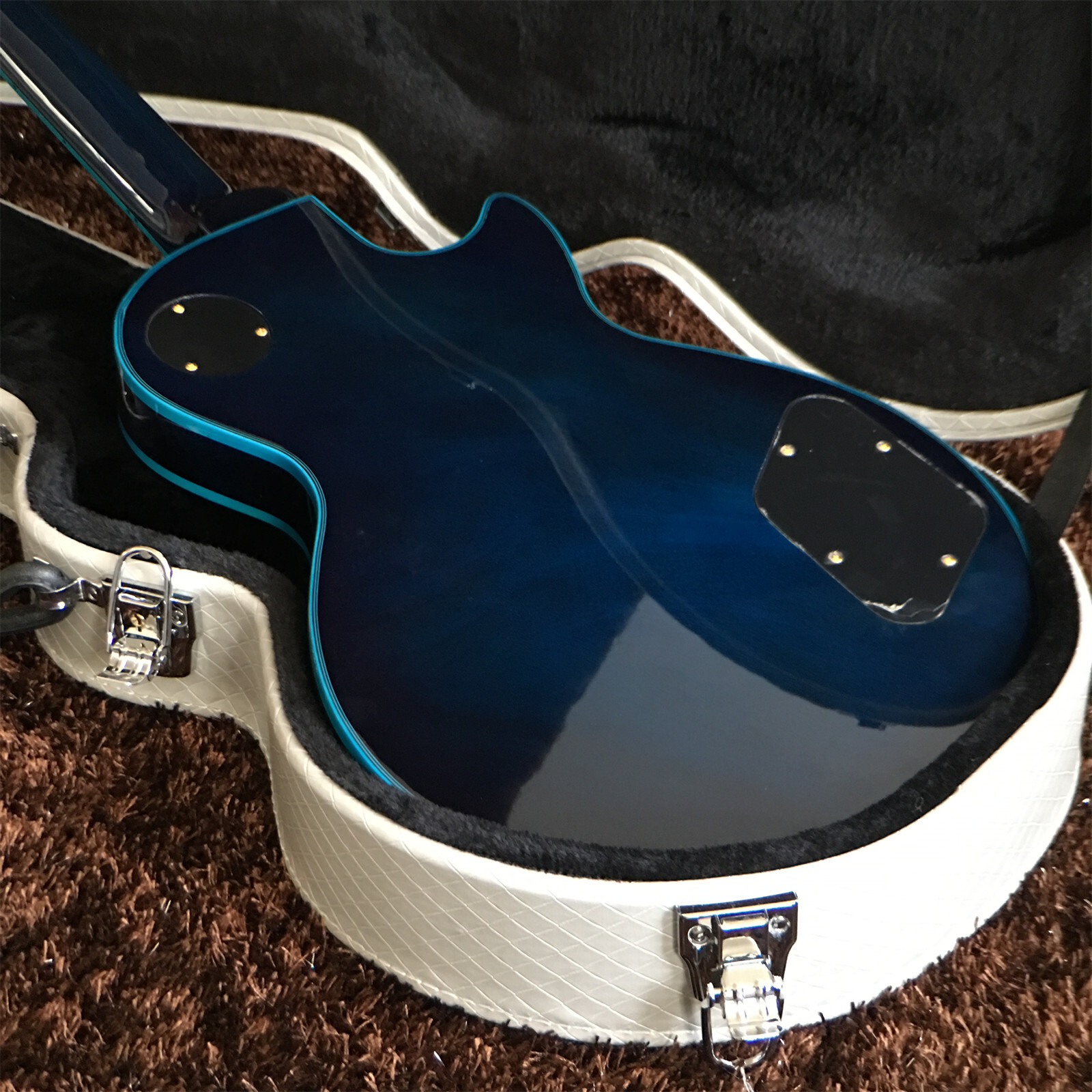 Custom Shop LP Blue Burst Left Hand Electric Guitar HH Pickups Sale