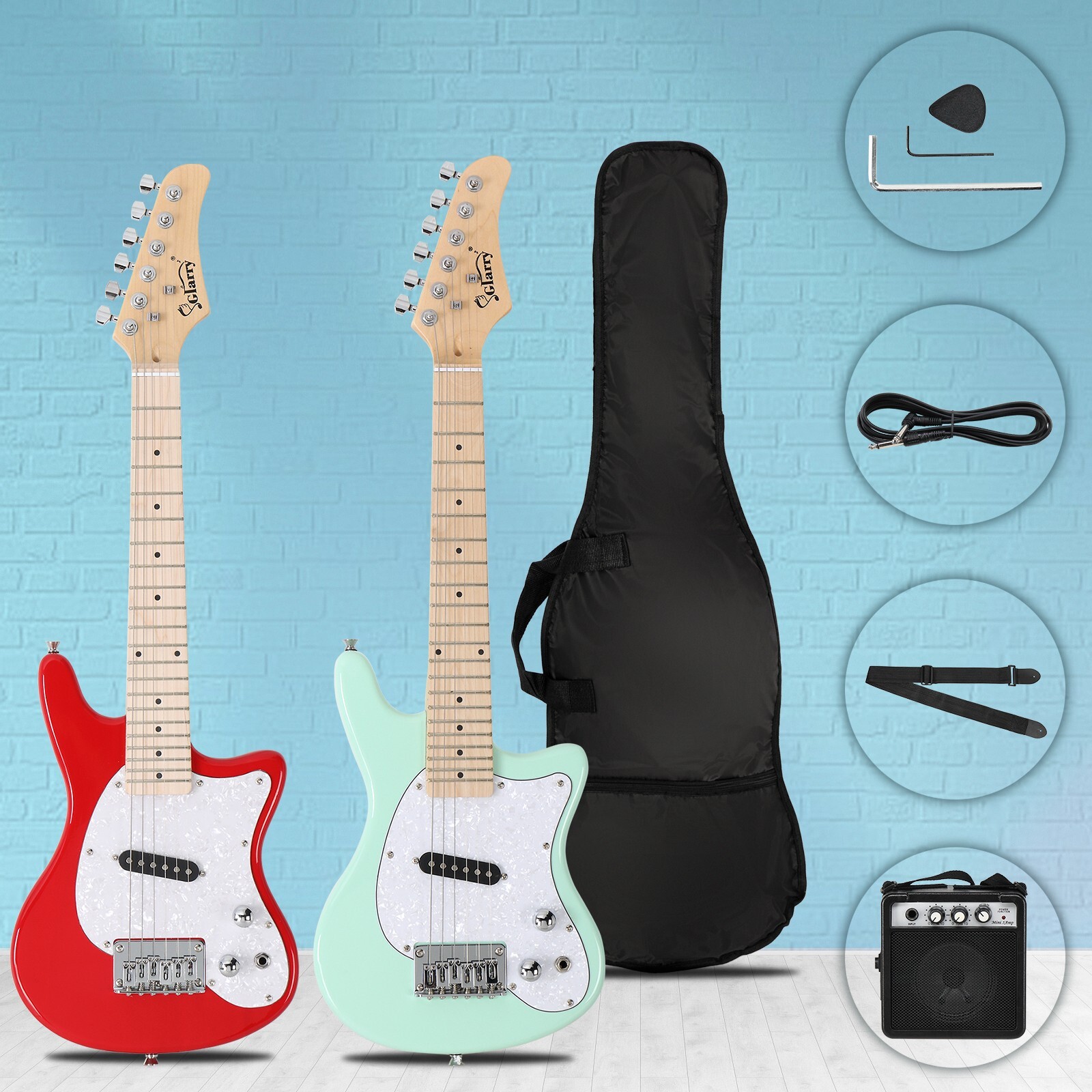 30″ Kids Maple Fingerboard Electric Guitar w/Amplifier Bag String Shoulder Strap