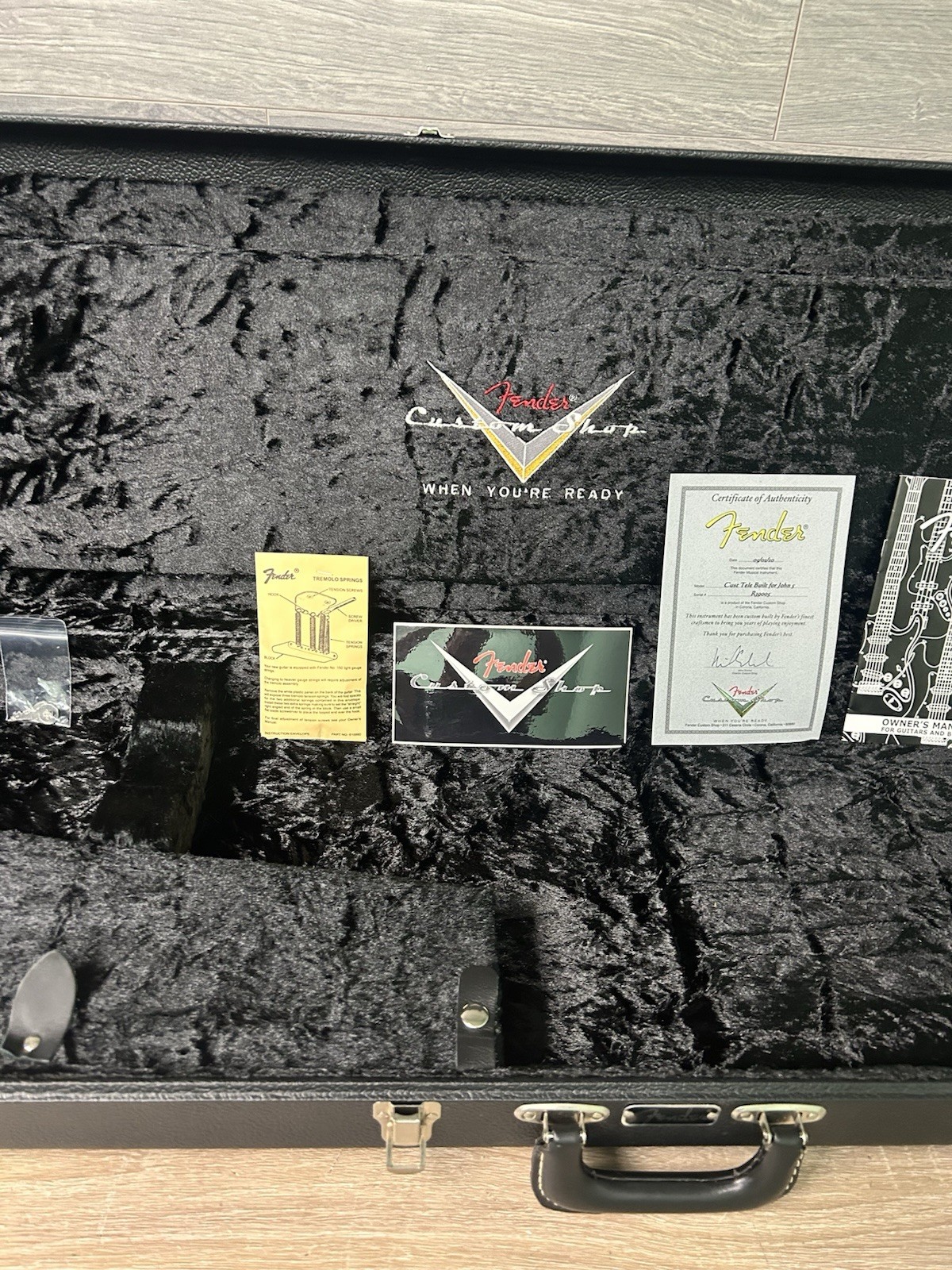 RARE Famous John 5 Fender Custom Shop G&G Guitar Hard Case Made For John 5 #2675