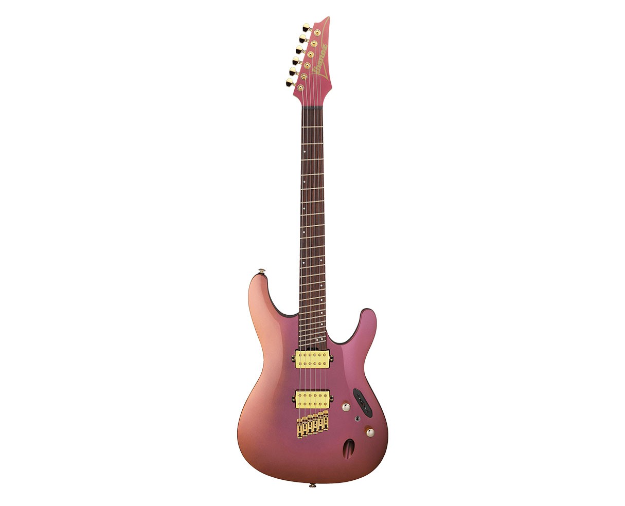 Ibanez SML721RGC S Axe Design Lab Multi-Scale Guitar – Rose Gold Chameleon