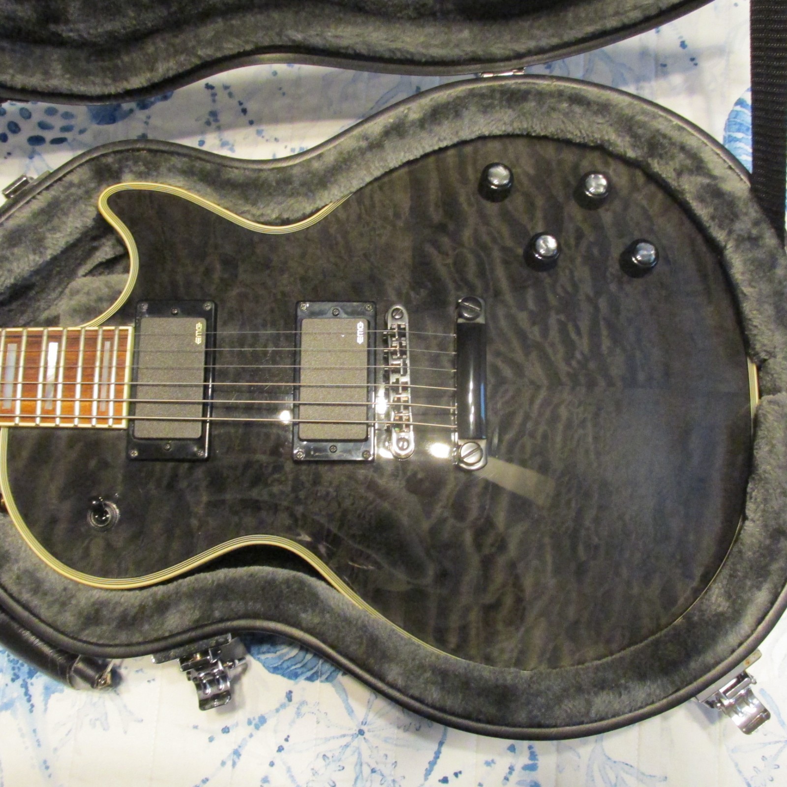 Les Paul Custom Prophecy Plus Epiphone Shop Original Case Black/Green